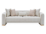 Veronica Merit Cream Plain 3-Seat Sleeper Sofa -  Bellona - Luna Furniture