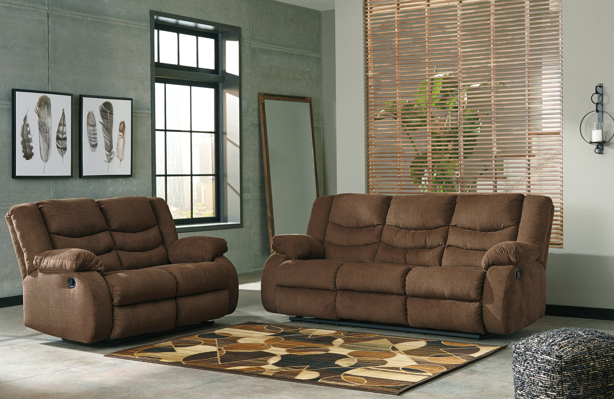 Tulen Sofa and Loveseat in Chocolate - PKG001898