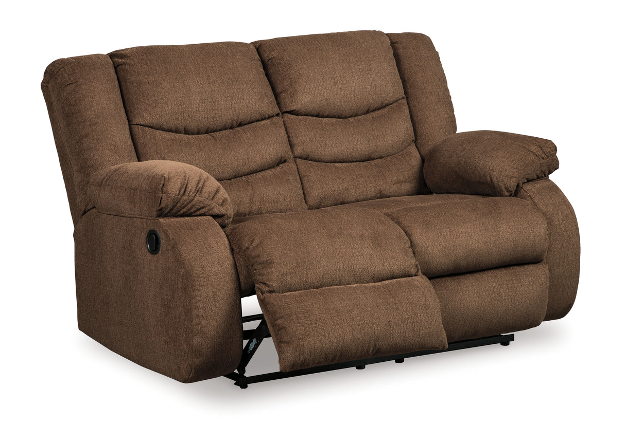 Tulen Sofa, Loveseat and Recliner in Chocolate - PKG001899