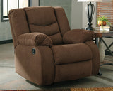 Tulen Sofa, Loveseat and Recliner in Chocolate - PKG001899