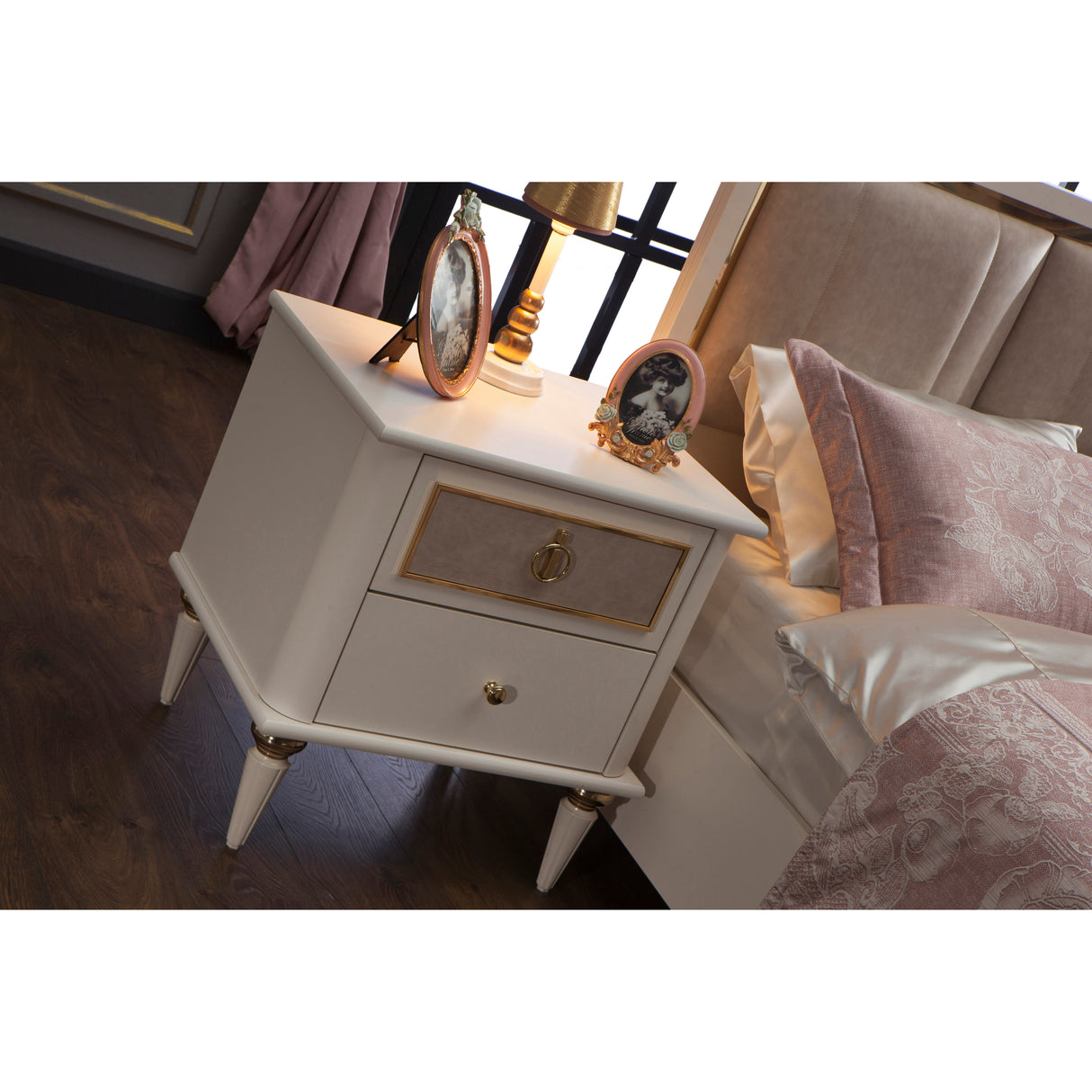 Mistral Opak White Nightstand