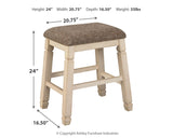 Two-tone Bolanburg Counter Height Dining Table and 4 Barstools - PKG014019