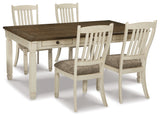 Two-tone Bolanburg Dining Table and 4 Chairs - PKG002119