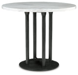 Two-tone Centiar Counter Height Dining Table and 4 Barstools - PKG014011