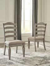 Two-tone Lodenbay Dining Table and 4 Chairs with Storage - PKG012096