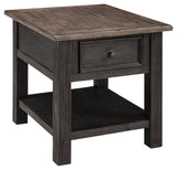 Tyler Creek 2 End Tables in Grayish Brown/Black - PKG008542