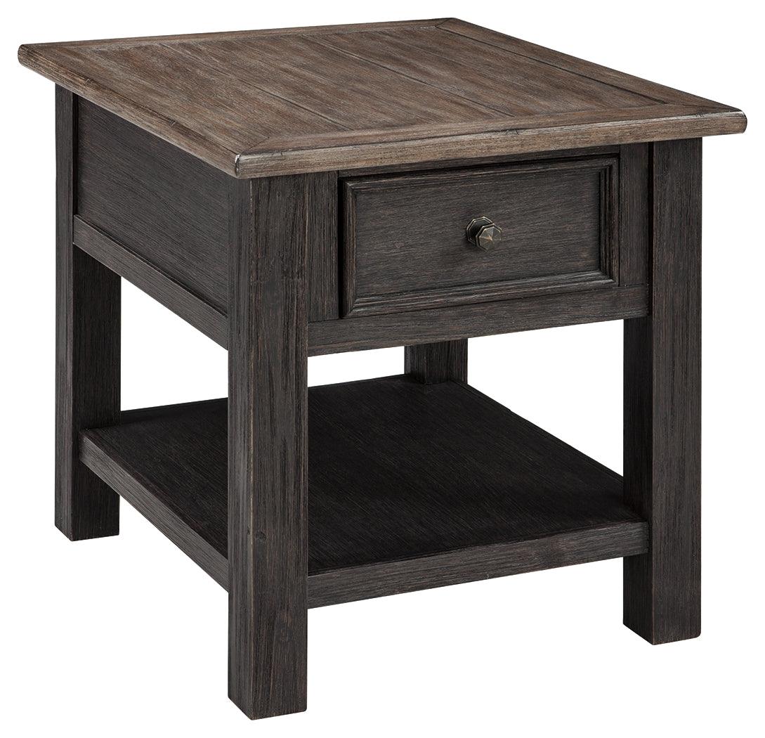 Tyler Creek Coffee Table with 1 End Table in Grayish Brown/Black - PKG008765