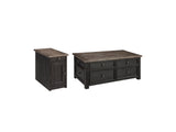 Tyler Creek Coffee Table with 1 End Table in Grayish Brown/Black - PKG010345