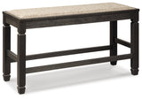 Tyler Creek Counter Height Dining Table and 4 Barstools and Bench in Black/Gray - PKG014070