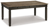 Tyler Creek Dining Table and 4 Chairs and Bench in Black/Gray - PKG000213