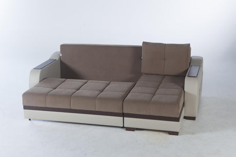 Ultra Optimum Brown Storage Sleeper Sectional from Bellona - Luna Furniture