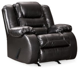 Vacherie Sofa, Loveseat and Recliner in Black - PKG001755