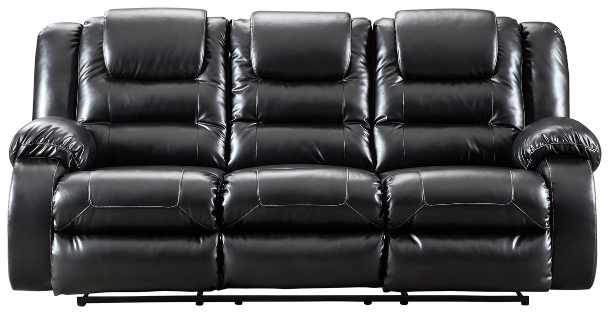 Vacherie Sofa, Loveseat and Recliner in Black - PKG001755