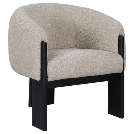 Valdez Boucle Upholstered Barrel Back Accent Chair Beige - 903165