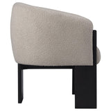 Valdez Boucle Upholstered Barrel Back Accent Chair Beige - 903165