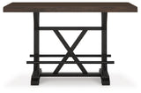 Valebeck Black/Brown Counter Height Dining Table - D546-33