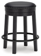 Valebeck Black Counter Height Barstool - D546-824