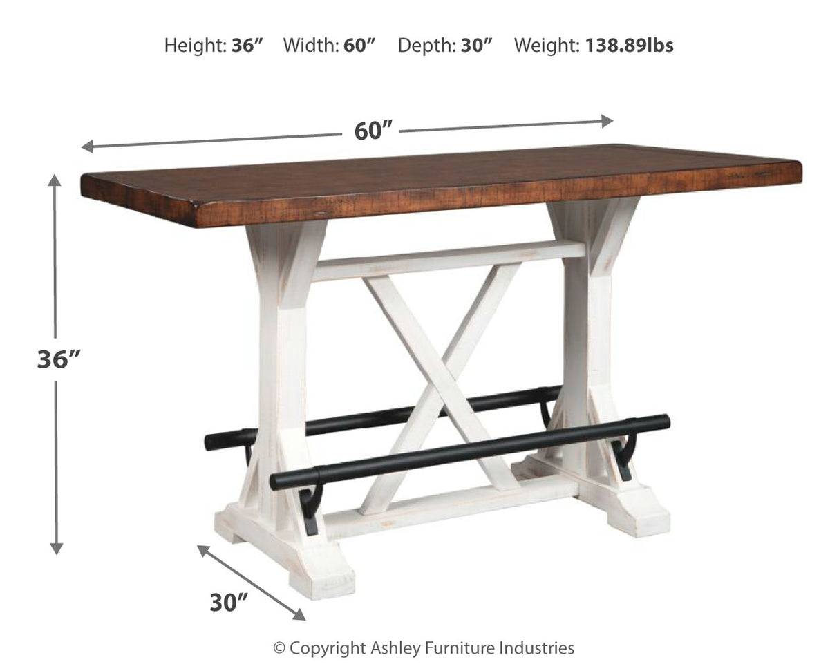 Valebeck Counter Height Dining Table and 4 Barstools in Brown - PKG002023