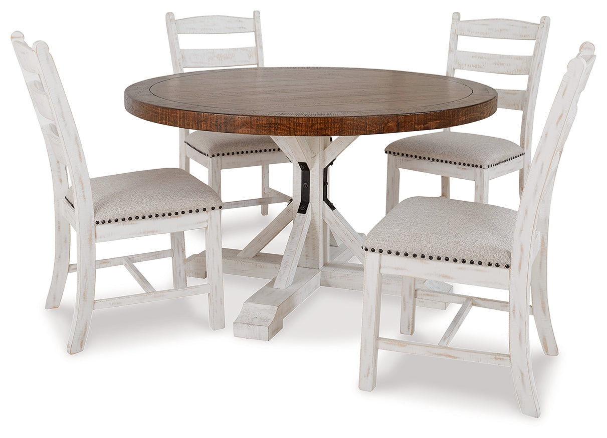 Valebeck Dining Table and 4 Chairs in Multi - PKG013273