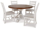 Valebeck Dining Table and 4 Chairs in Multi - PKG013273