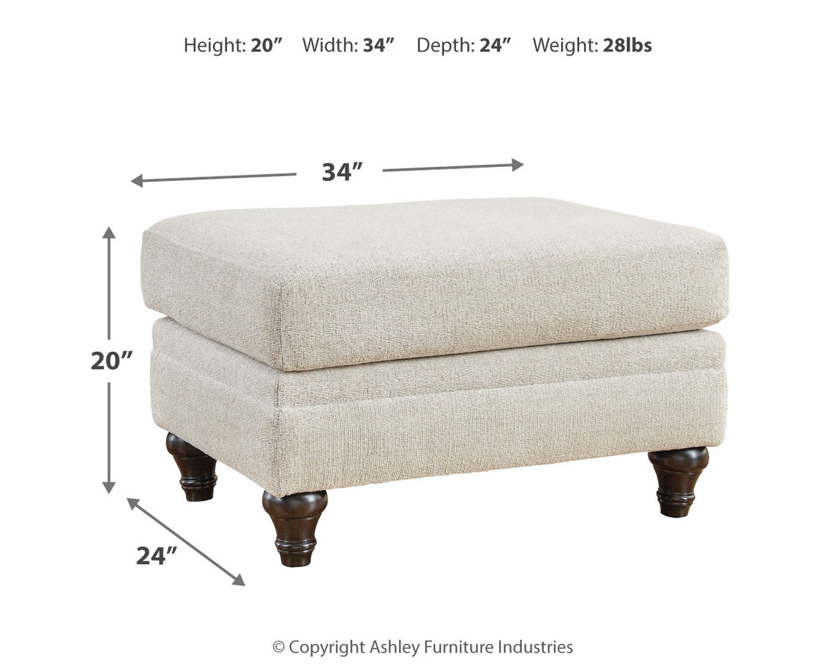 Valerani Chair and Ottoman in Sandstone - PKG015039