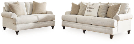 Valerani Sofa and Loveseat in Sandstone - PKG015040