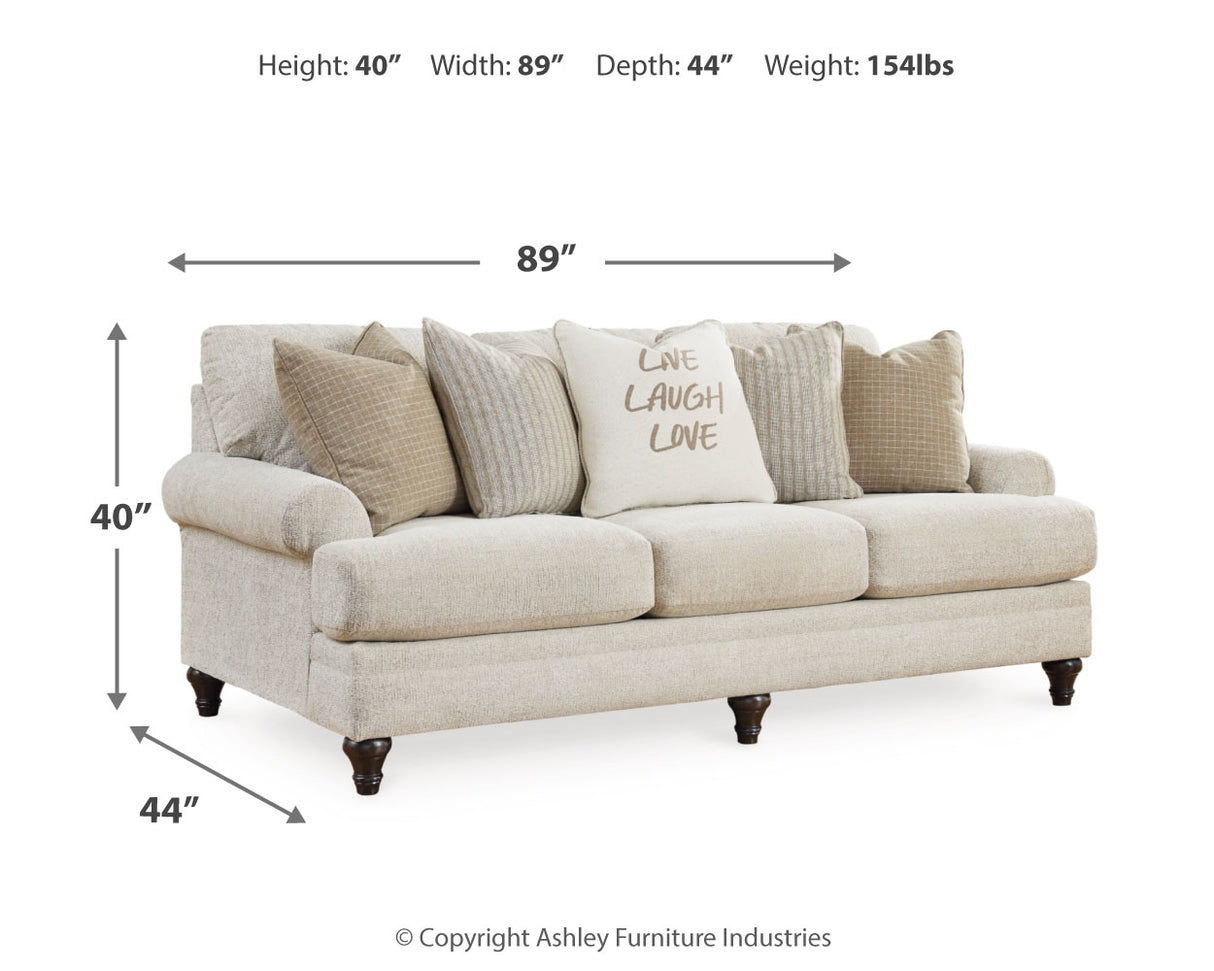 Valerani Sofa, Loveseat, Chair and Ottoman in Sandstone - PKG015041