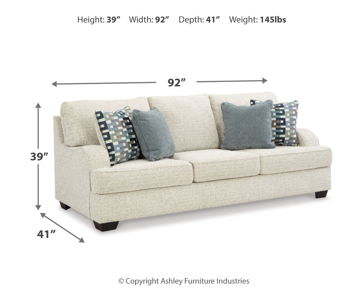 Valerano Sofa and Loveseat in Parchment - PKG015022