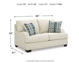 Valerano Sofa and Loveseat in Parchment - PKG015022