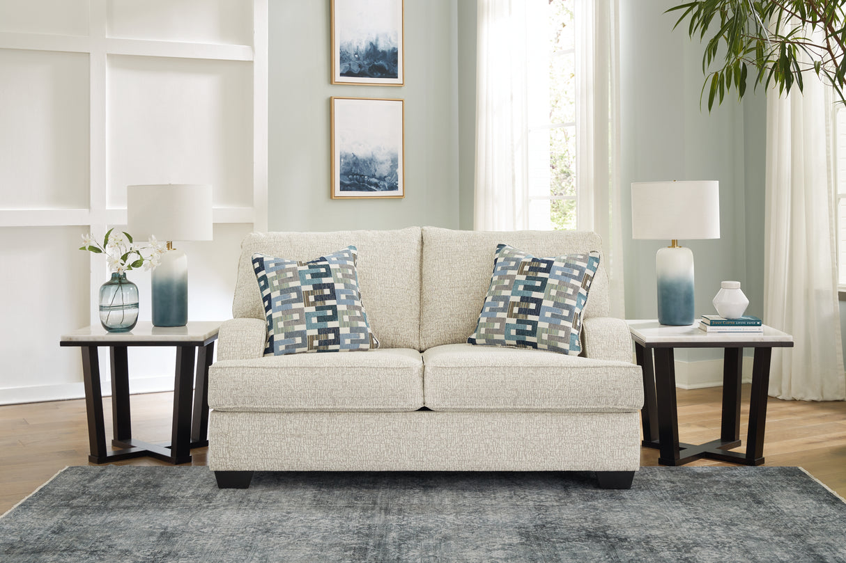 Valerano Sofa and Loveseat in Parchment - PKG015022