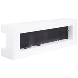 Vallerie 71" TV Stand Fireplace Console White - 710023