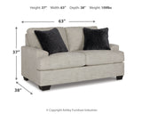 Vayda Sofa and Loveseat in Pebble - PKG015019