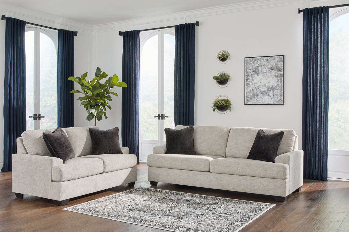 Vayda Sofa and Loveseat in Pebble - PKG015019