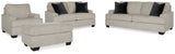 Vayda Sofa, Loveseat, Chair and Ottoman in Pebble - PKG015020