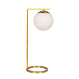 Velvet Globe Table Lamp White Opal Glass with Dimmer Switch Inline - TBL03701201