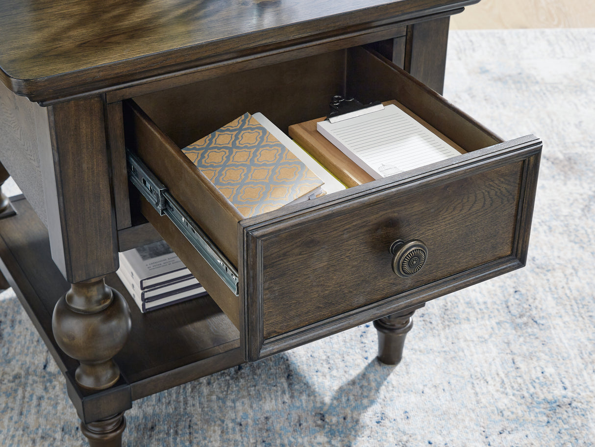 Veramond Coffee Table with 1 End Table in Dark Brown from Ashley - Luna Furniture