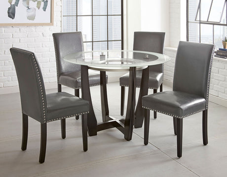 Verano 5-Piece 45-inch Round Dining Set(Table & 4 Side Chairs) from Steve Silver - Luna Furniture