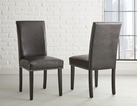 Verano Black PU Side Chair, Set of 2 from Steve Silver - Luna Furniture