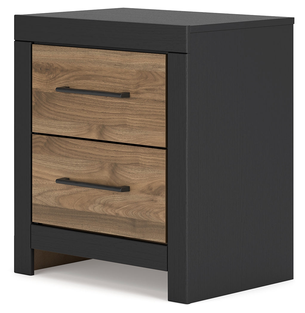 Vertani Full Panel Bed with 2 Nightstands in Black from Ashley - Luna Furniture