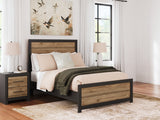 Vertani Full Panel Bed with 2 Nightstands in Black from Ashley - Luna Furniture