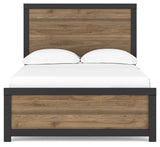 Vertani Full Panel Bed with 2 Nightstands in Black from Ashley - Luna Furniture