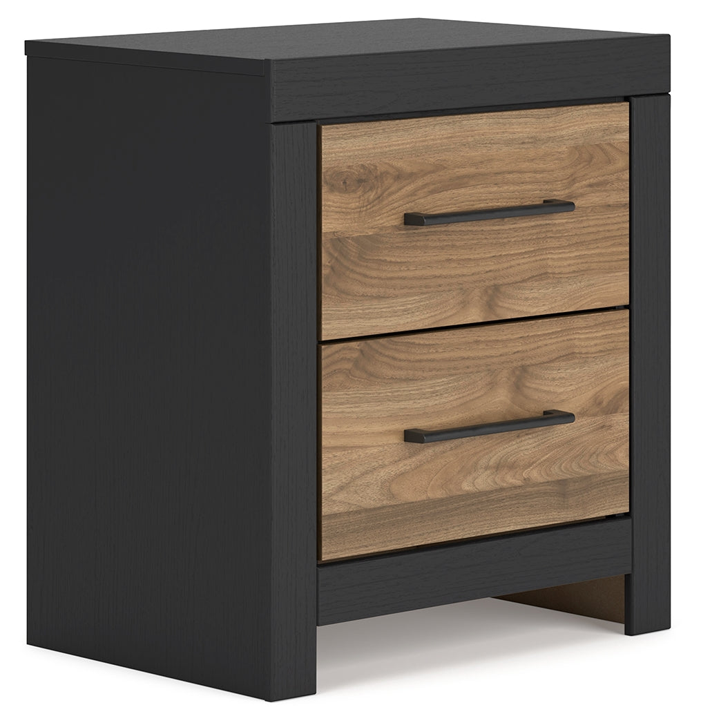 Vertani Full Panel Bed with 2 Nightstands in Black from Ashley - Luna Furniture