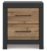 Vertani Full Panel Bed with Dresser and 2 Nightstands in Black from Ashley - Luna Furniture