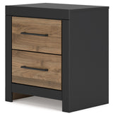 Vertani Full Panel Bed with Dresser and 2 Nightstands in Black from Ashley - Luna Furniture