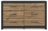 Vertani Full Panel Bed with Dresser and 2 Nightstands in Black from Ashley - Luna Furniture