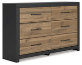 Vertani Full Panel Bed with Dresser in Black from Ashley - Luna Furniture