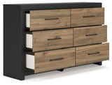 Vertani Full Panel Bed with Dresser in Black from Ashley - Luna Furniture