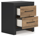 Vertani Full Panel Bed with Mirrored Dresser and 2 Nightstands in Black from Ashley - Luna Furniture