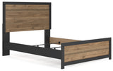 Vertani Queen Panel Bed with 2 Nightstands in Black from Ashley - Luna Furniture