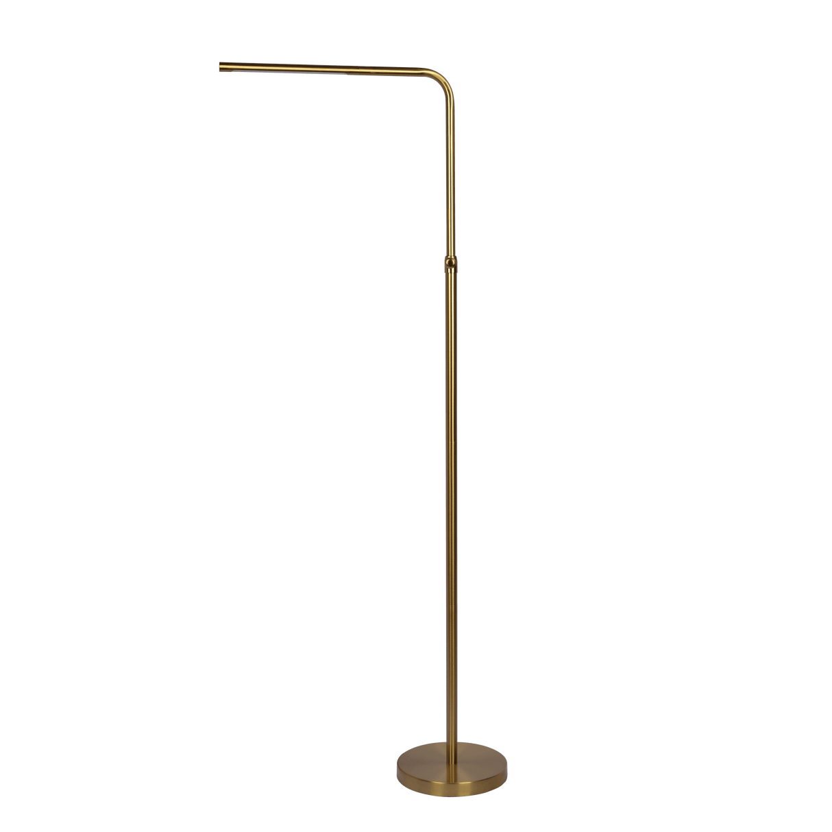 Verve Brassed Gold Floor Lamp with On/Off Switch Adjustable Led Round Base - FLL03702001